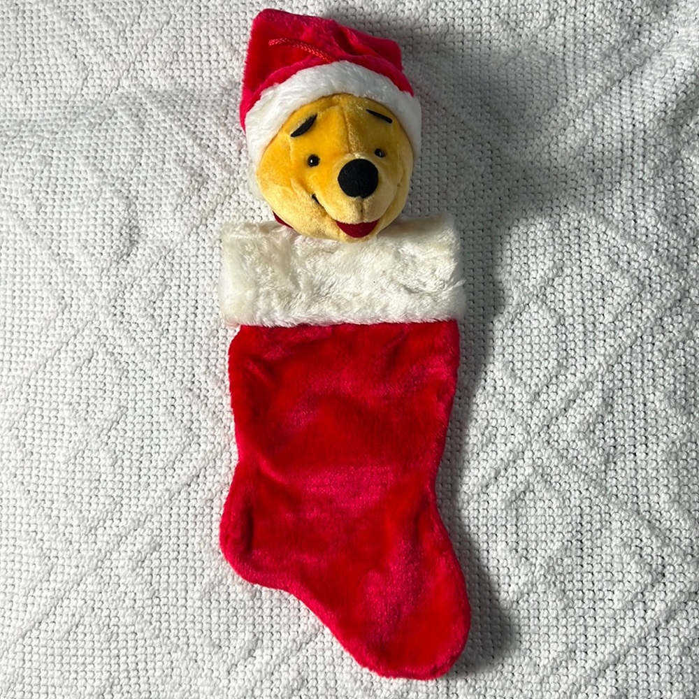 Vintage Winnie the Pooh 3-D Christmas stocking